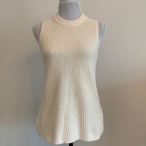JCrew Ivory Sleeveless Tunic Sweater